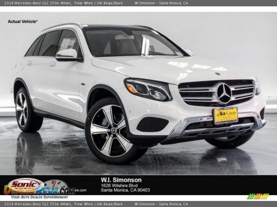 2019 Mercedes-Benz GLC 350e 4Matic Polar White / Silk Beige/Black Photo #1