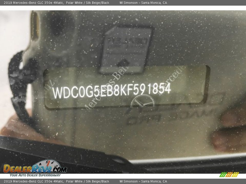 2019 Mercedes-Benz GLC 350e 4Matic Polar White / Silk Beige/Black Photo #11