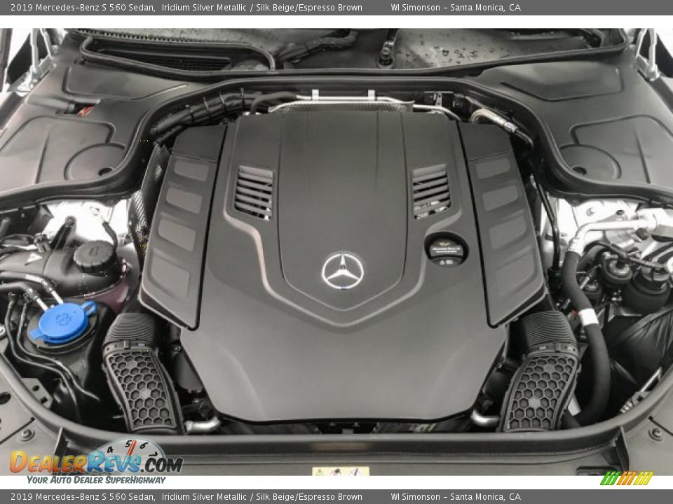 2019 Mercedes-Benz S 560 Sedan Iridium Silver Metallic / Silk Beige/Espresso Brown Photo #8