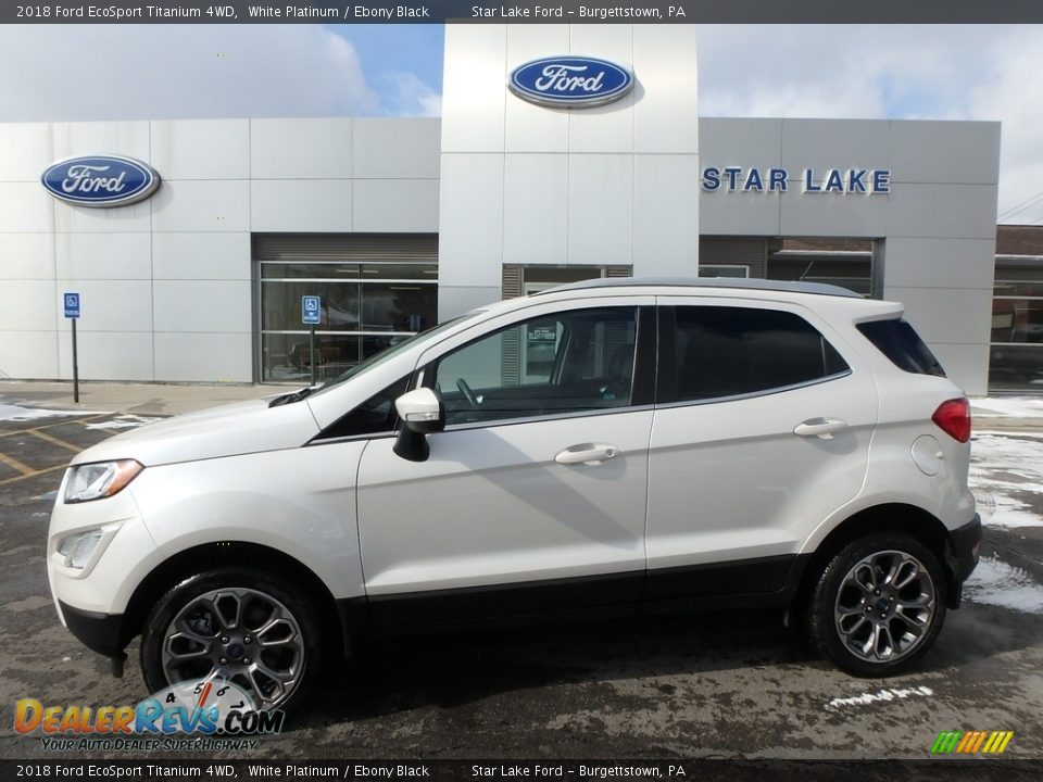 2018 Ford EcoSport Titanium 4WD White Platinum / Ebony Black Photo #1