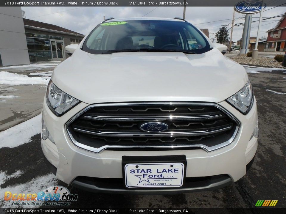 2018 Ford EcoSport Titanium 4WD White Platinum / Ebony Black Photo #2