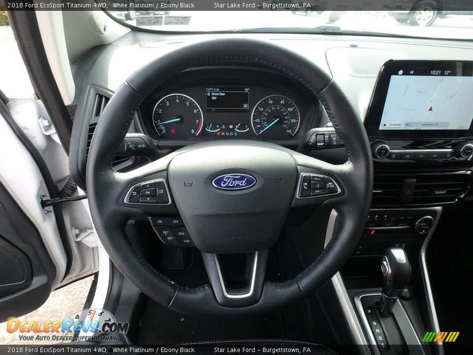 2018 Ford EcoSport Titanium 4WD White Platinum / Ebony Black Photo #16