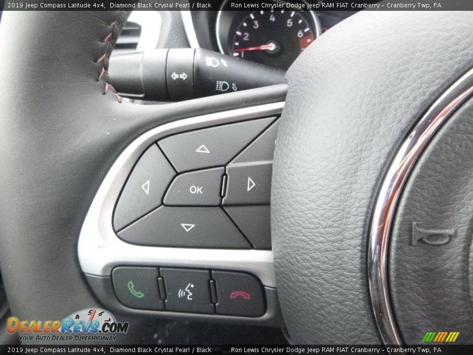 2019 Jeep Compass Latitude 4x4 Diamond Black Crystal Pearl / Black Photo #20