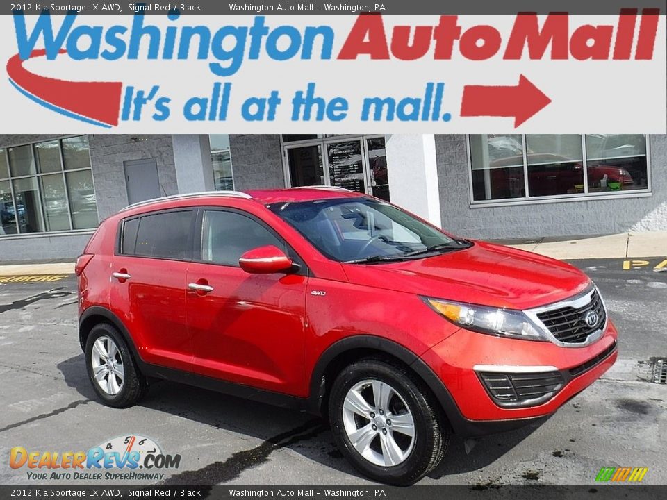 2012 Kia Sportage LX AWD Signal Red / Black Photo #1