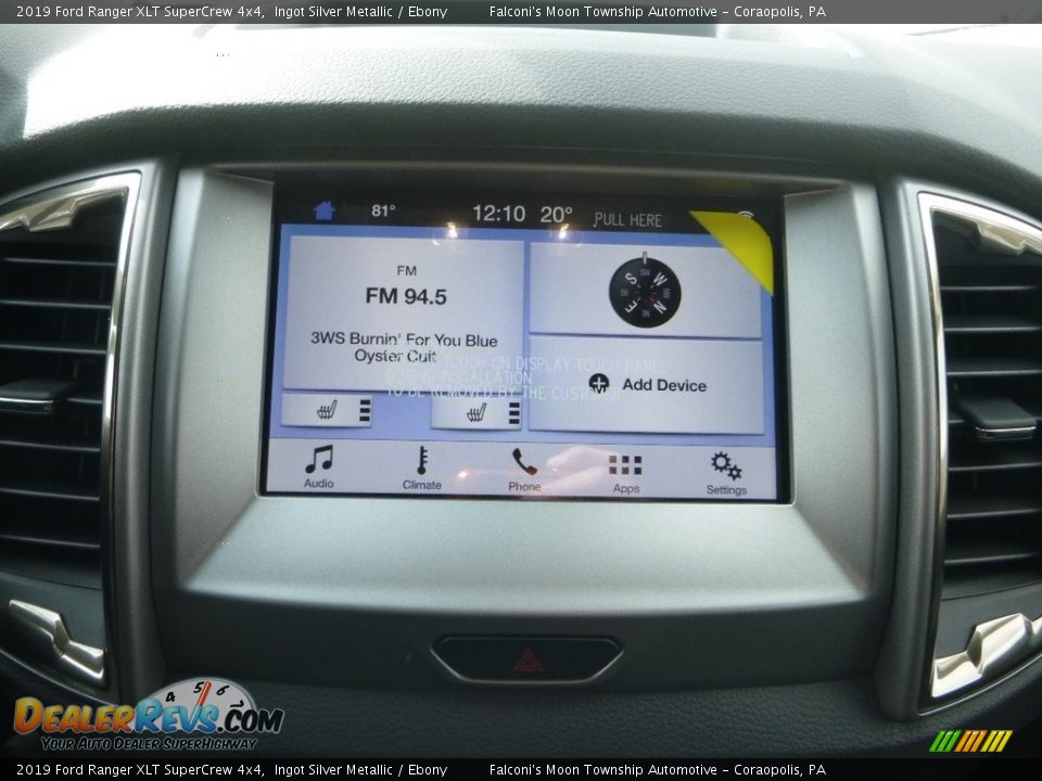 2019 Ford Ranger XLT SuperCrew 4x4 Ingot Silver Metallic / Ebony Photo #13