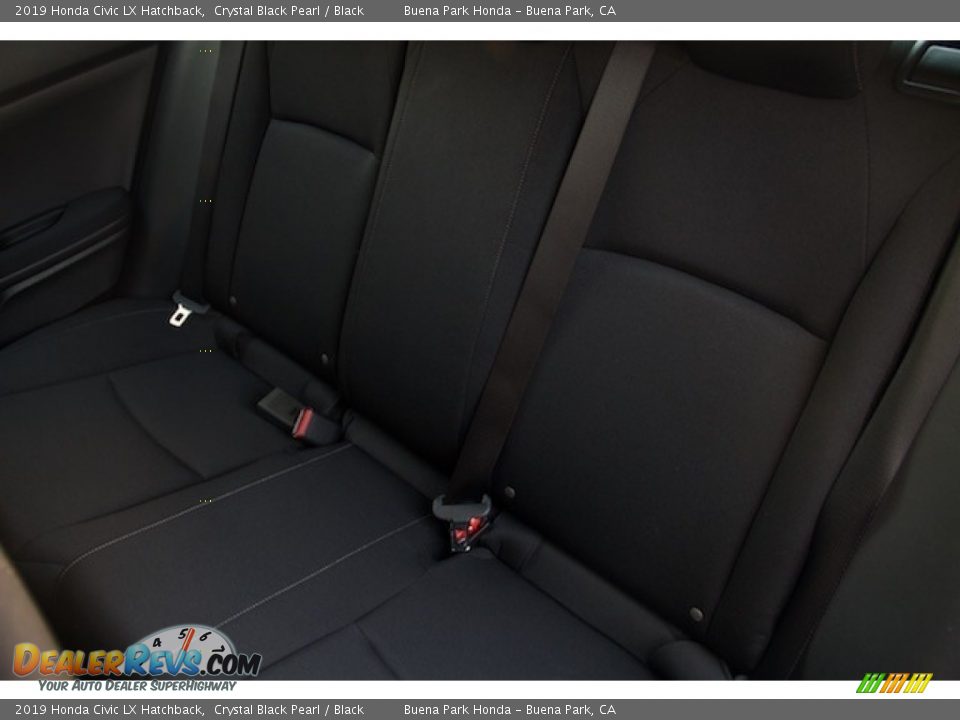 2019 Honda Civic LX Hatchback Crystal Black Pearl / Black Photo #12