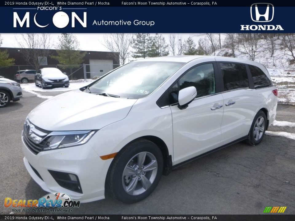 2019 Honda Odyssey EX-L White Diamond Pearl / Mocha Photo #1