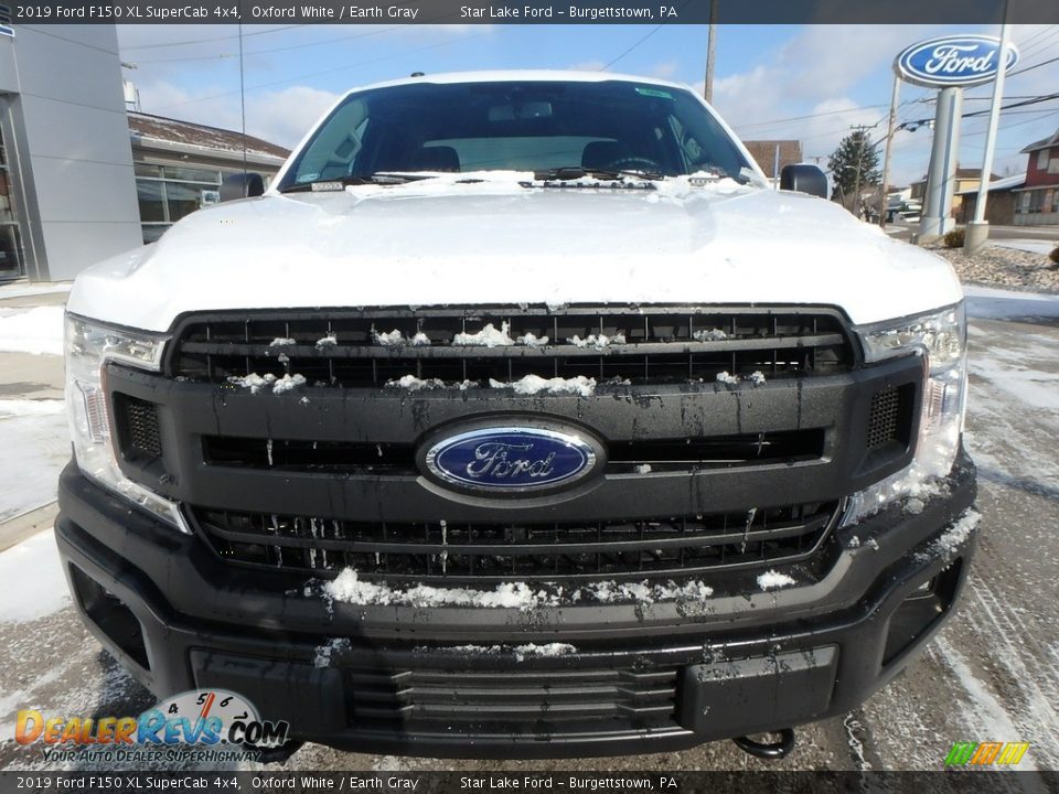 2019 Ford F150 XL SuperCab 4x4 Oxford White / Earth Gray Photo #2
