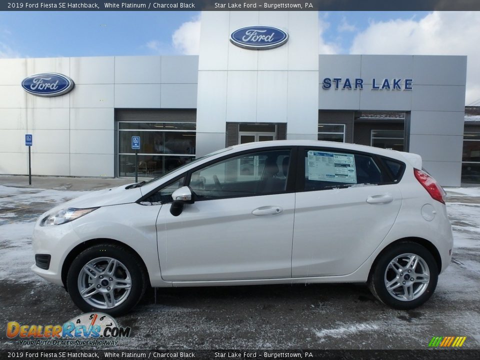 2019 Ford Fiesta SE Hatchback White Platinum / Charcoal Black Photo #1