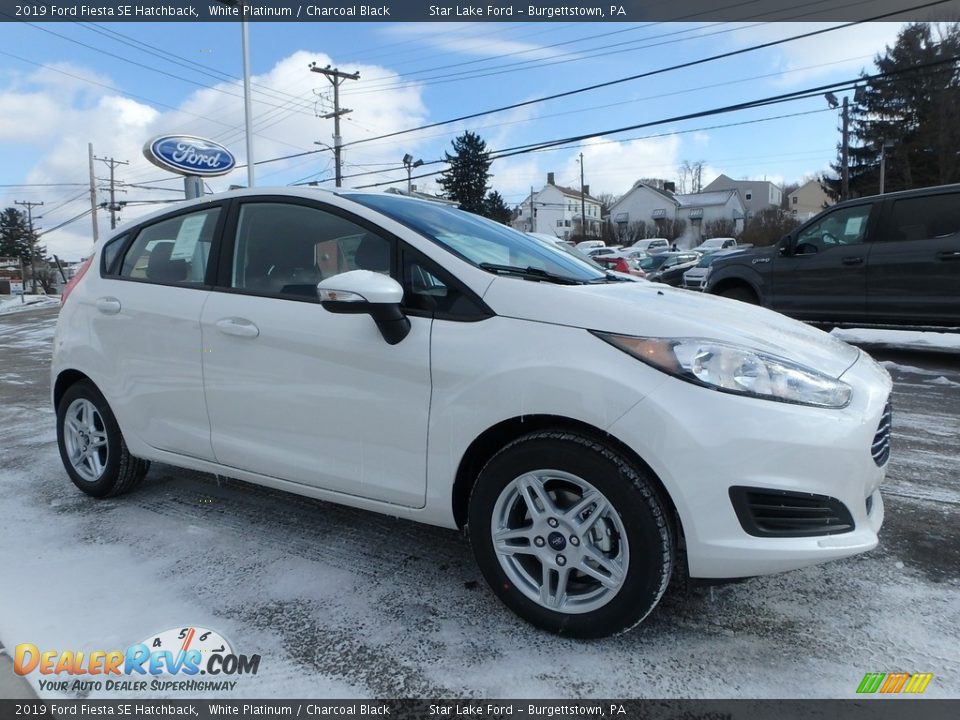 2019 Ford Fiesta SE Hatchback White Platinum / Charcoal Black Photo #3