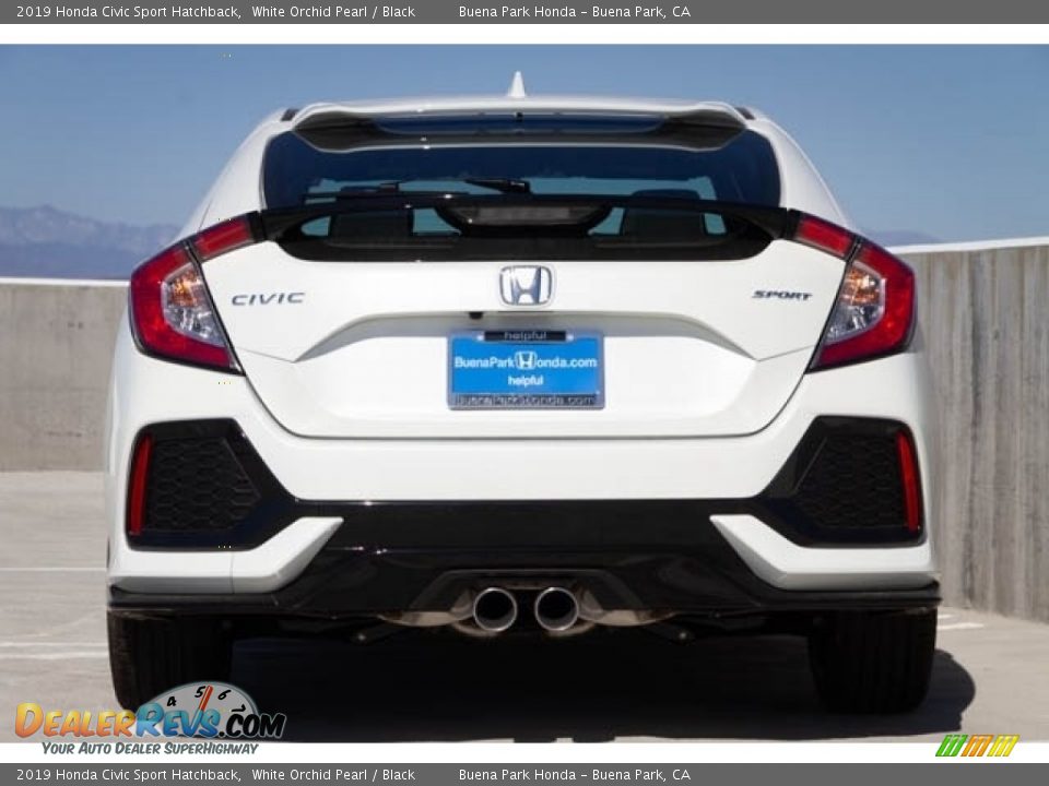 2019 Honda Civic Sport Hatchback White Orchid Pearl / Black Photo #6