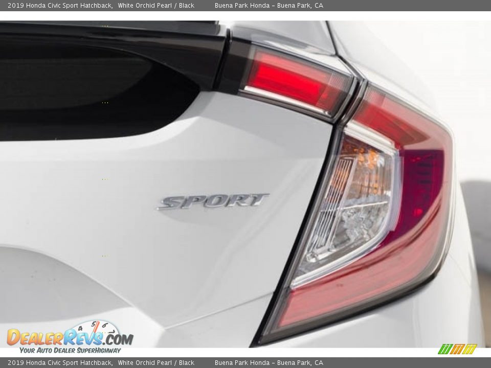 2019 Honda Civic Sport Hatchback White Orchid Pearl / Black Photo #8