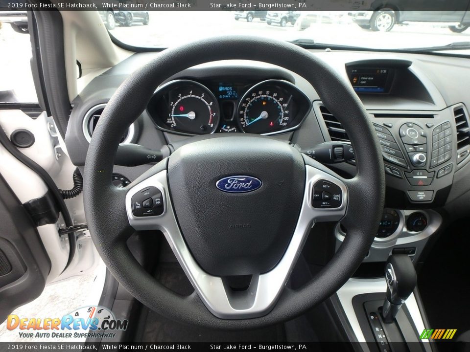 2019 Ford Fiesta SE Hatchback White Platinum / Charcoal Black Photo #16