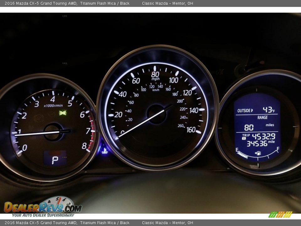 2016 Mazda CX-5 Grand Touring AWD Titanium Flash Mica / Black Photo #8