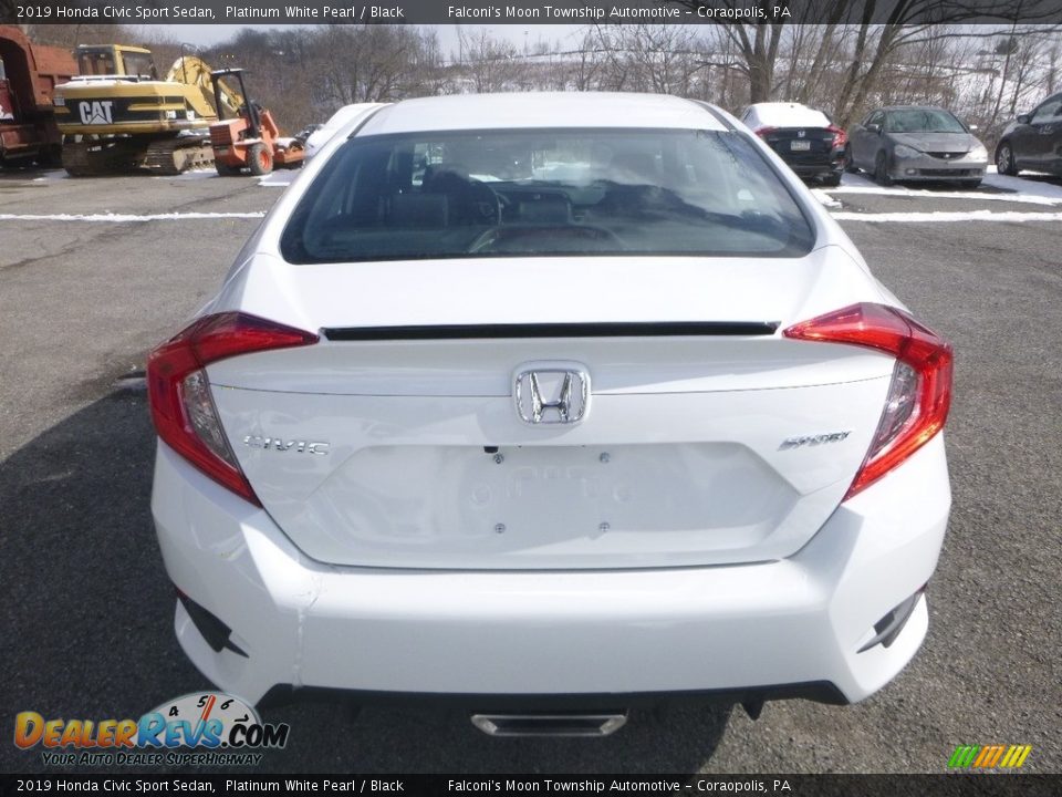 2019 Honda Civic Sport Sedan Platinum White Pearl / Black Photo #4