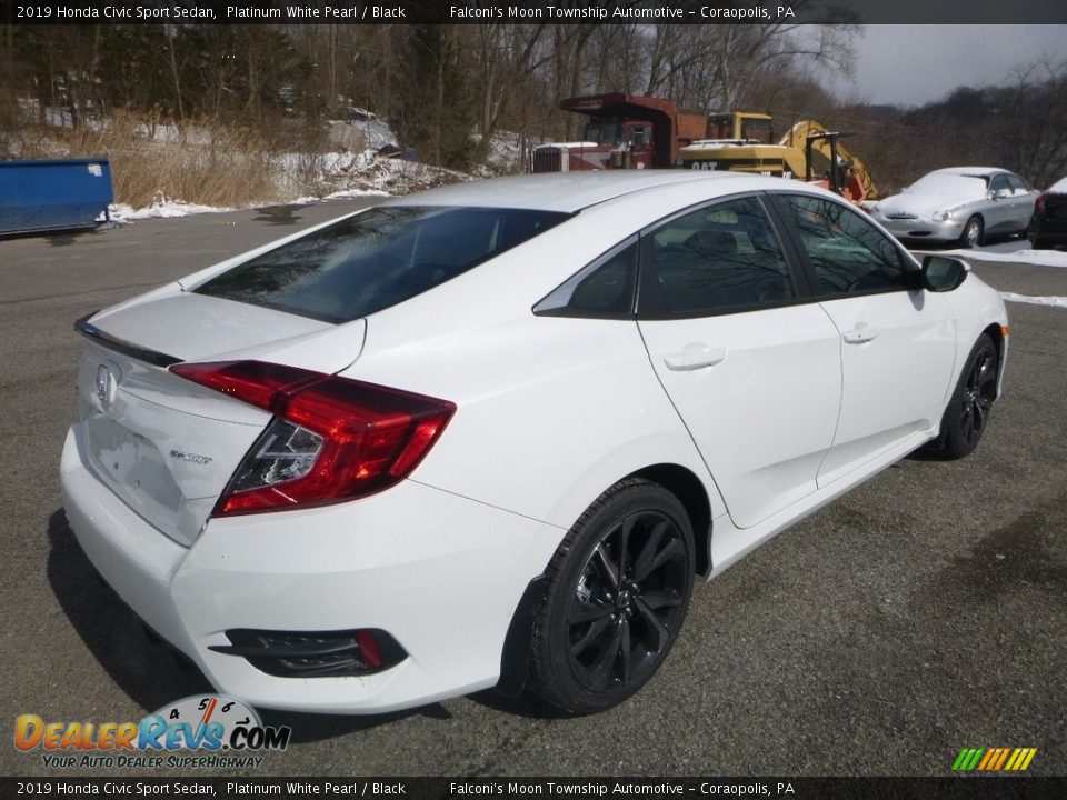 2019 Honda Civic Sport Sedan Platinum White Pearl / Black Photo #5