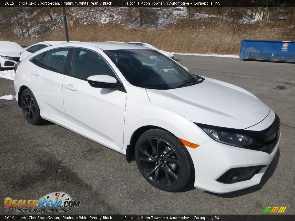 Front 3/4 View of 2019 Honda Civic Sport Sedan Photo #6