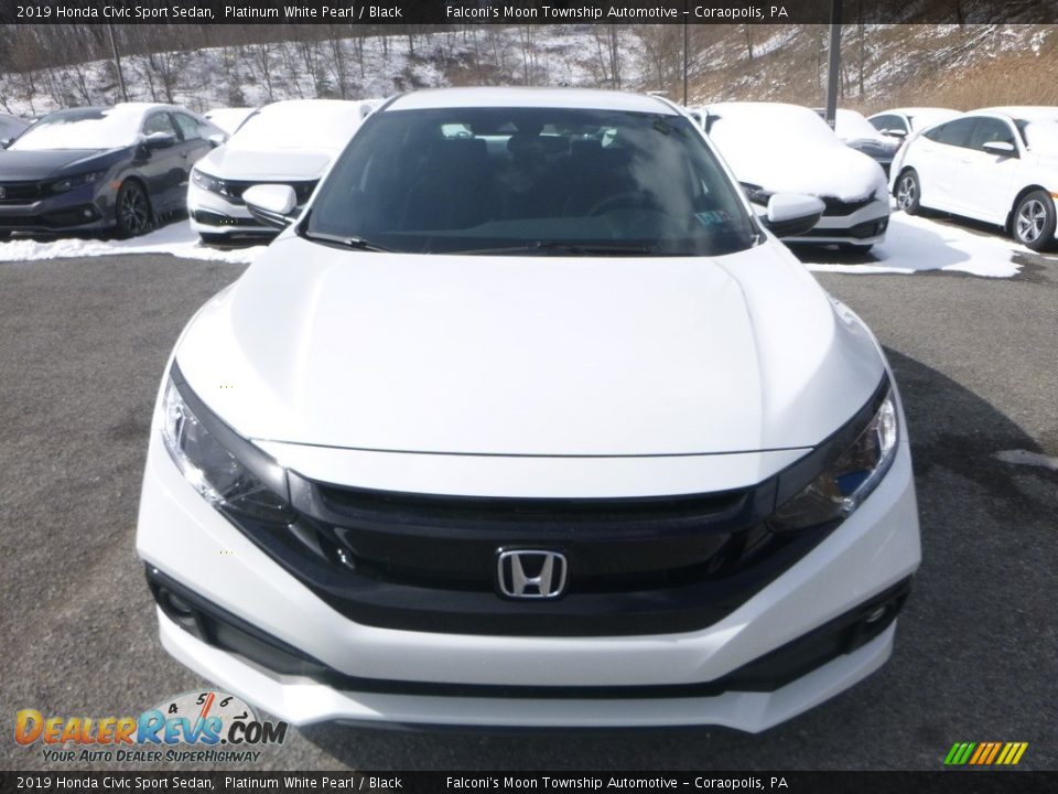 2019 Honda Civic Sport Sedan Platinum White Pearl / Black Photo #7