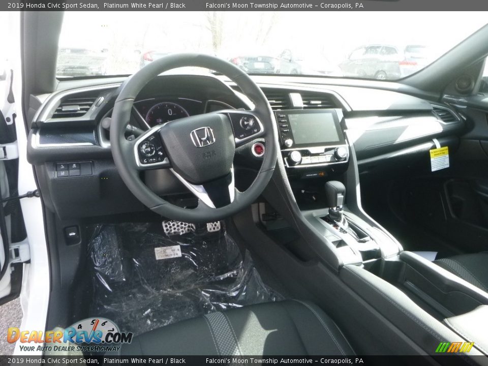 2019 Honda Civic Sport Sedan Platinum White Pearl / Black Photo #11