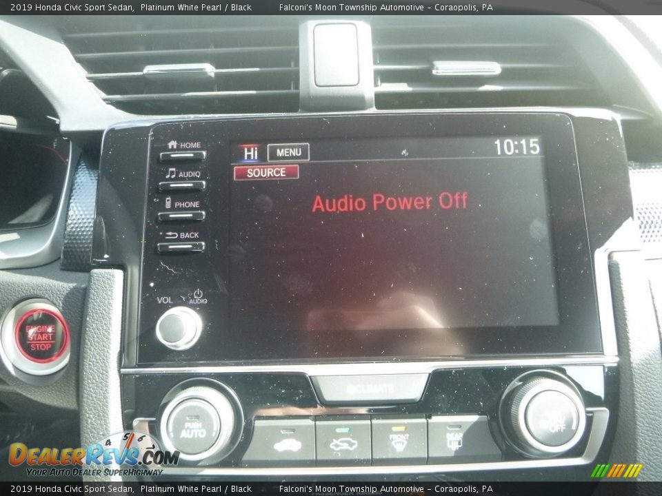 2019 Honda Civic Sport Sedan Platinum White Pearl / Black Photo #14