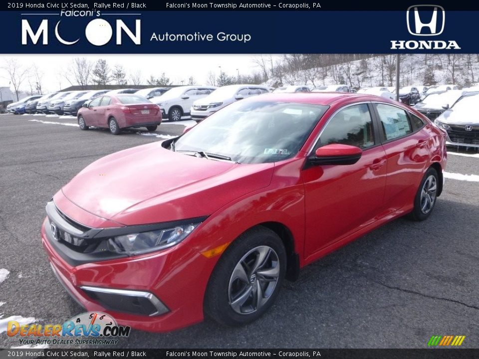 2019 Honda Civic LX Sedan Rallye Red / Black Photo #1