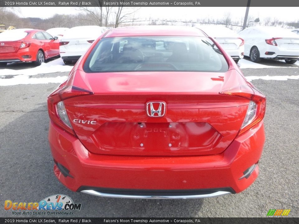 2019 Honda Civic LX Sedan Rallye Red / Black Photo #3