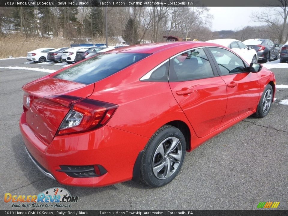 2019 Honda Civic LX Sedan Rallye Red / Black Photo #4