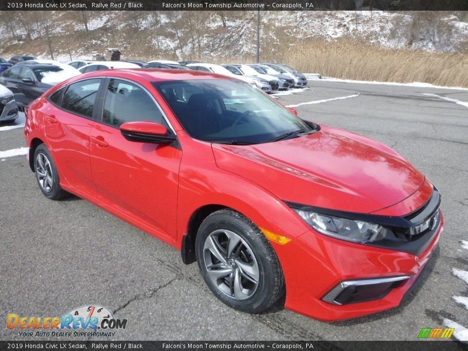 2019 Honda Civic LX Sedan Rallye Red / Black Photo #6