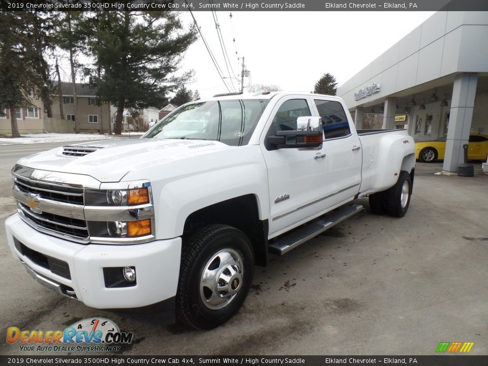 2019 Chevrolet Silverado 3500HD High Country Crew Cab 4x4 Summit White / High Country Saddle Photo #1