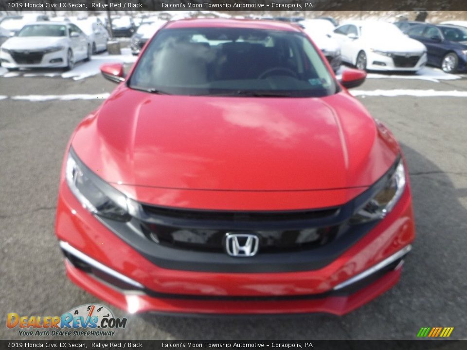 2019 Honda Civic LX Sedan Rallye Red / Black Photo #7