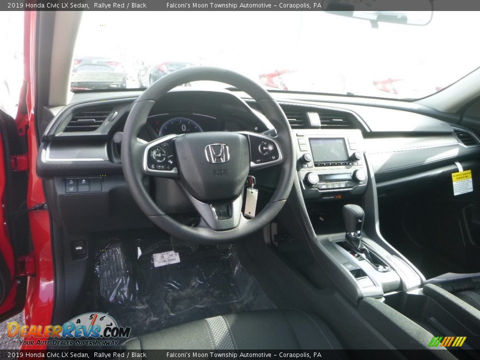 2019 Honda Civic LX Sedan Rallye Red / Black Photo #11