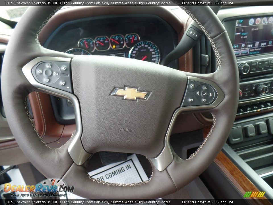 2019 Chevrolet Silverado 3500HD High Country Crew Cab 4x4 Summit White / High Country Saddle Photo #22