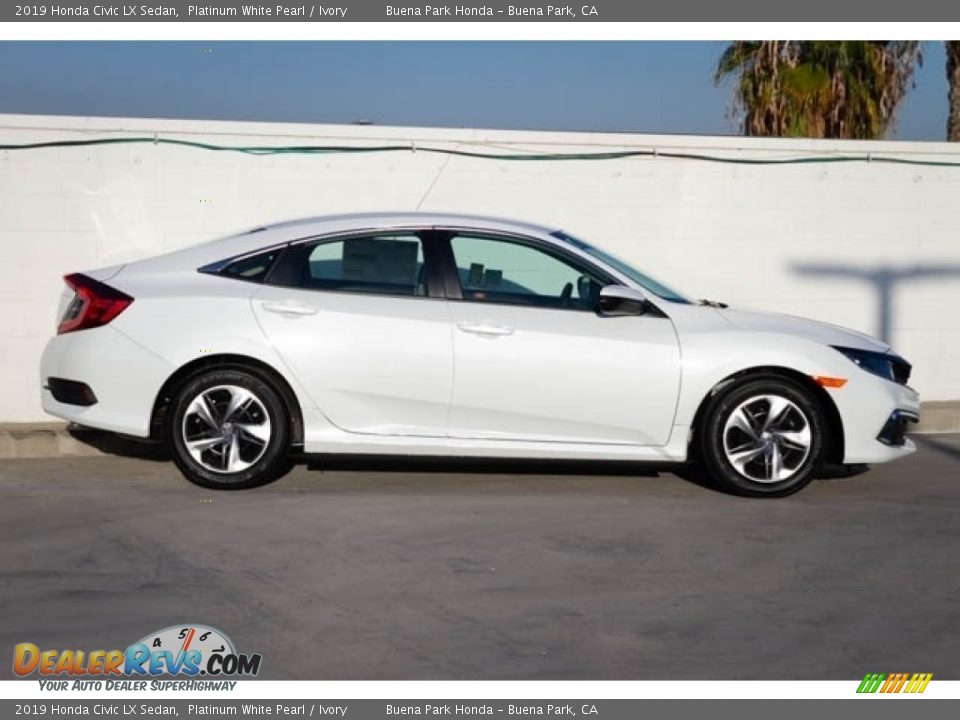 2019 Honda Civic LX Sedan Platinum White Pearl / Ivory Photo #9