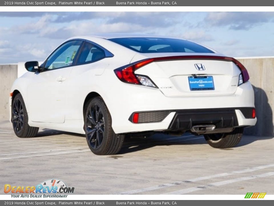 2019 Honda Civic Sport Coupe Platinum White Pearl / Black Photo #2