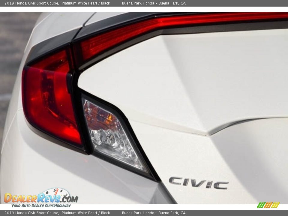 2019 Honda Civic Sport Coupe Platinum White Pearl / Black Photo #6