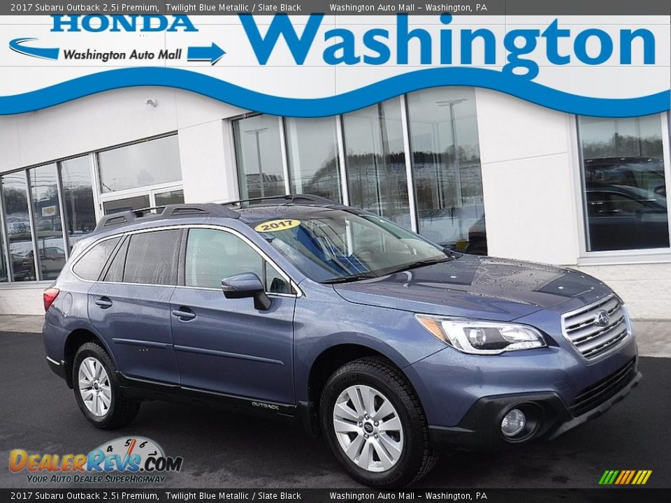 2017 Subaru Outback 2.5i Premium Twilight Blue Metallic / Slate Black Photo #1