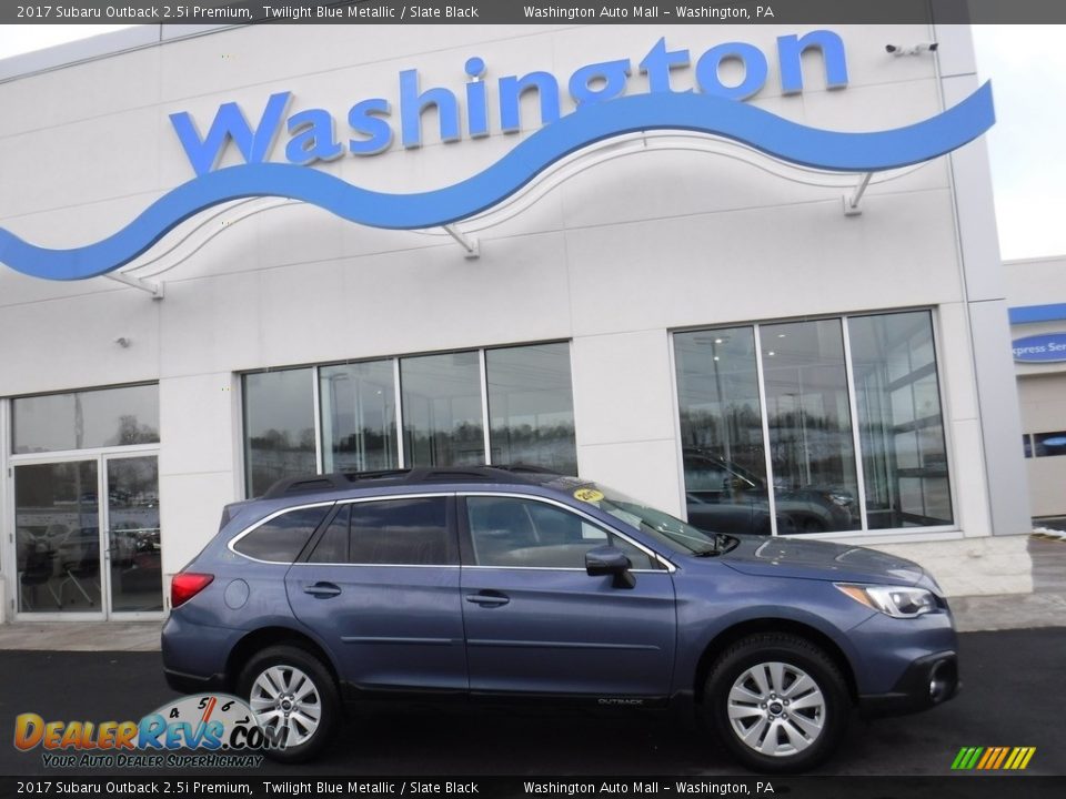 2017 Subaru Outback 2.5i Premium Twilight Blue Metallic / Slate Black Photo #2