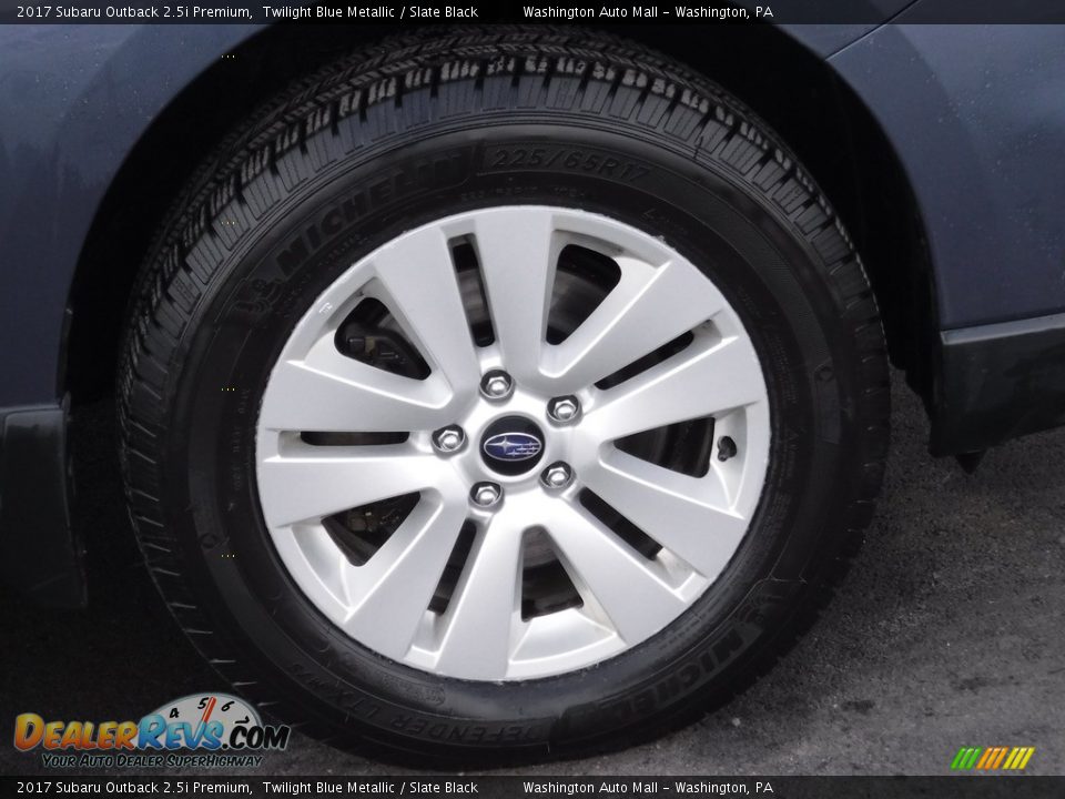 2017 Subaru Outback 2.5i Premium Twilight Blue Metallic / Slate Black Photo #3