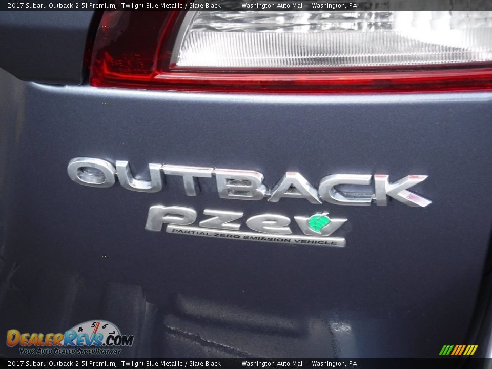 2017 Subaru Outback 2.5i Premium Twilight Blue Metallic / Slate Black Photo #10