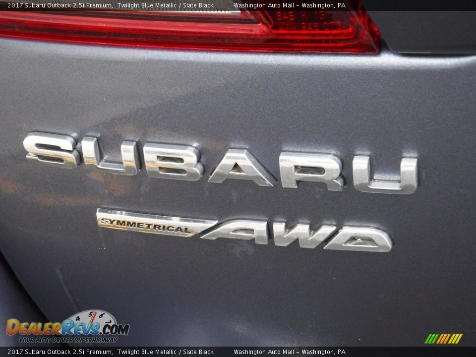 2017 Subaru Outback 2.5i Premium Twilight Blue Metallic / Slate Black Photo #11