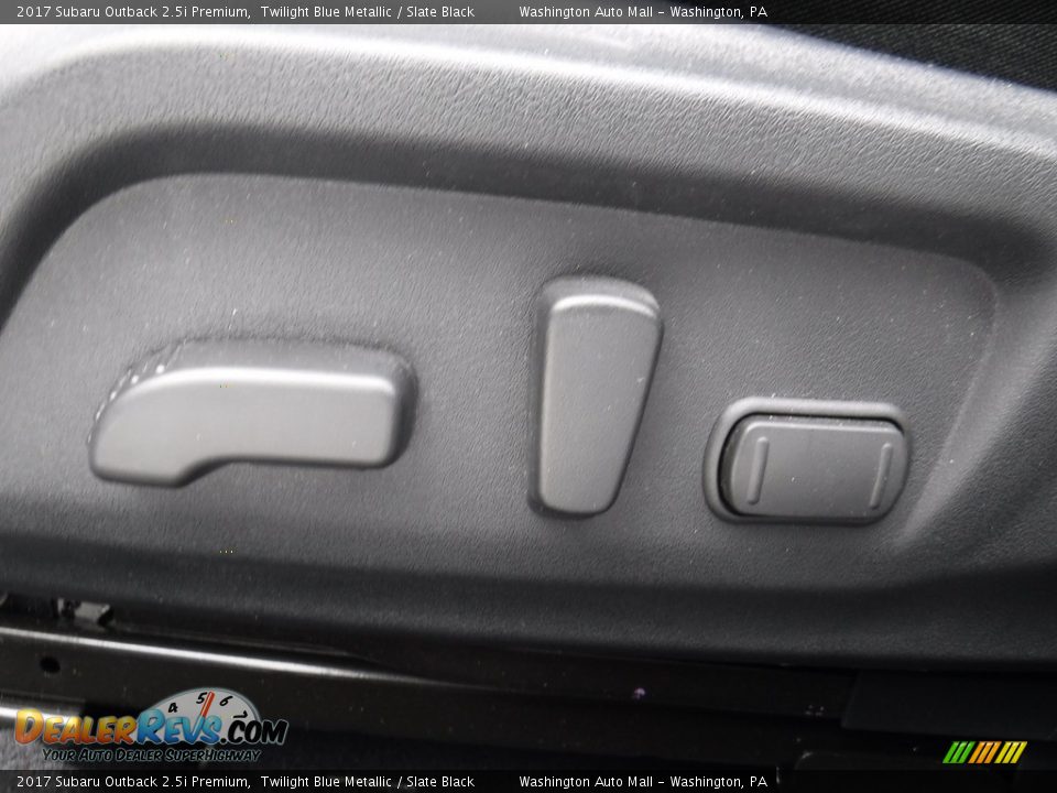 2017 Subaru Outback 2.5i Premium Twilight Blue Metallic / Slate Black Photo #15