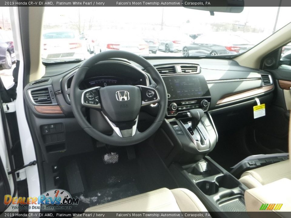 2019 Honda CR-V EX AWD Platinum White Pearl / Ivory Photo #10