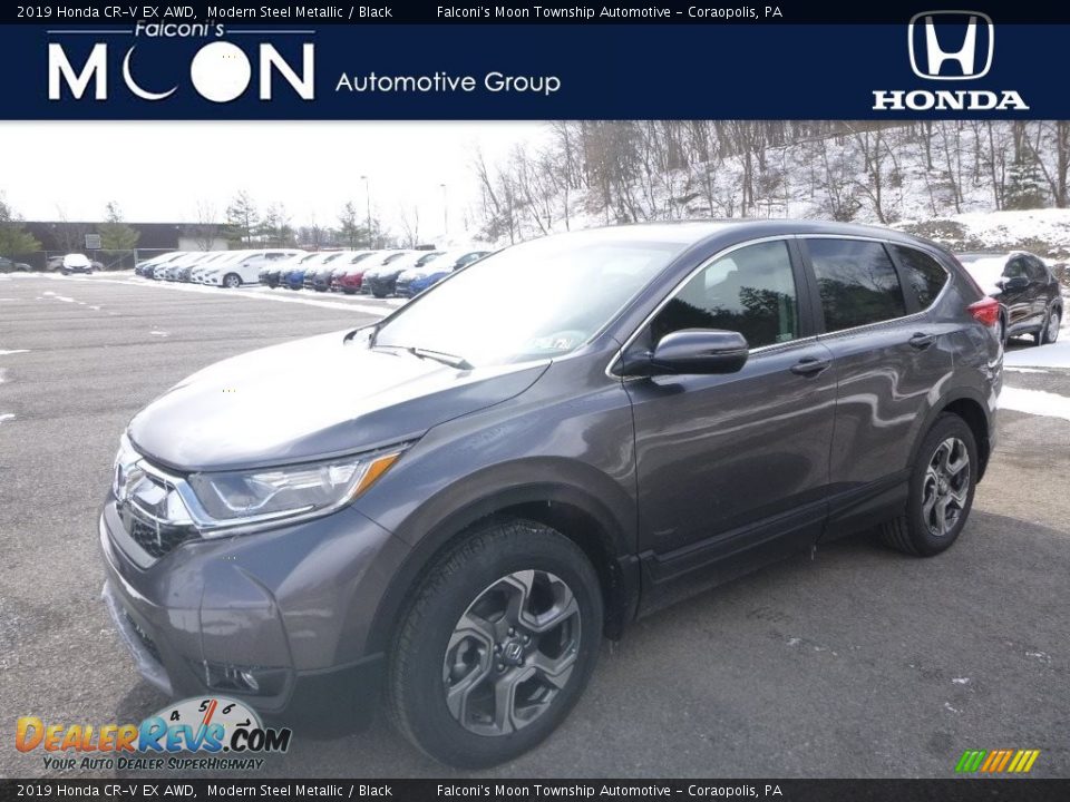 2019 Honda CR-V EX AWD Modern Steel Metallic / Black Photo #1