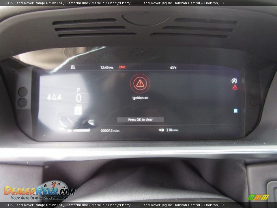 2019 Land Rover Range Rover HSE Santorini Black Metallic / Ebony/Ebony Photo #32
