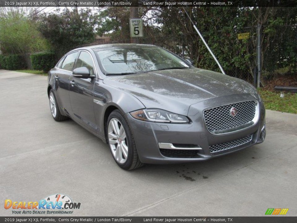 2019 Jaguar XJ XJL Portfolio Corris Grey Metallic / London Tan/Ebony Photo #2