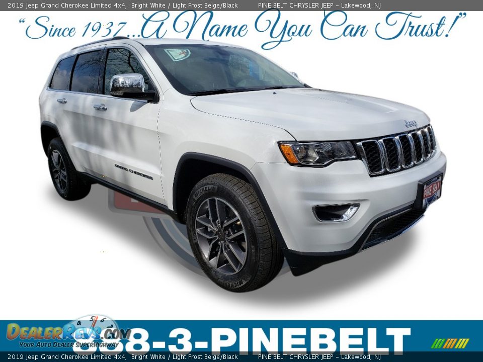 2019 Jeep Grand Cherokee Limited 4x4 Bright White / Light Frost Beige/Black Photo #1