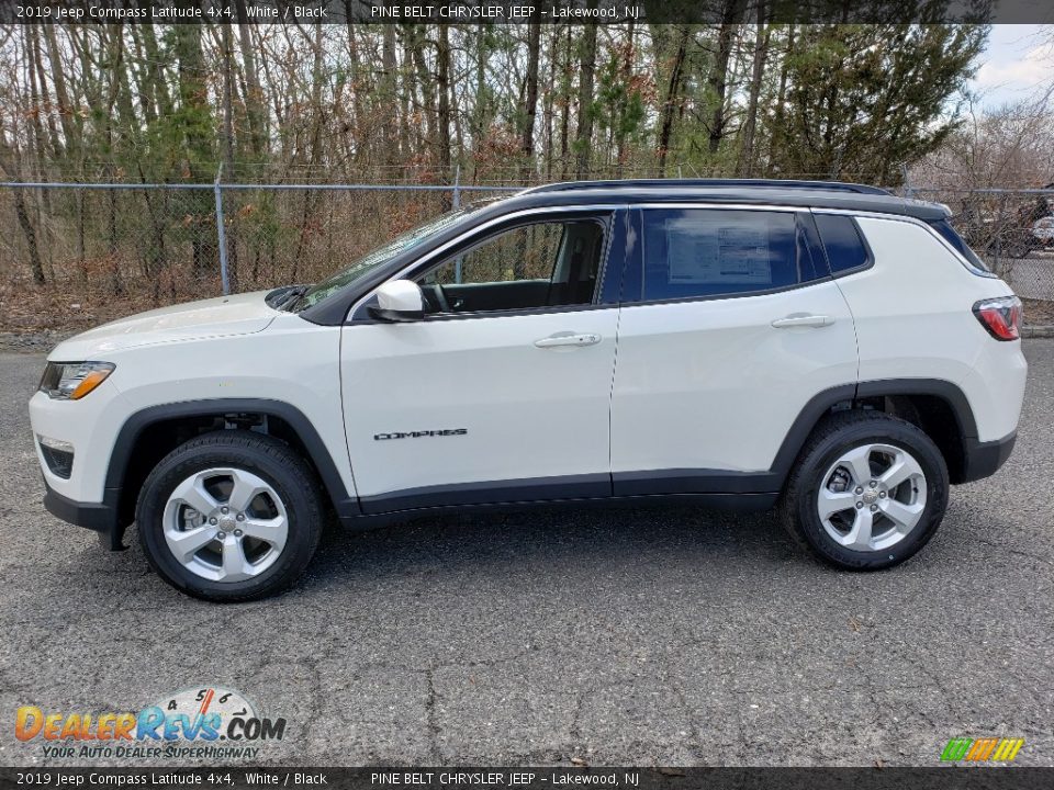 2019 Jeep Compass Latitude 4x4 White / Black Photo #3