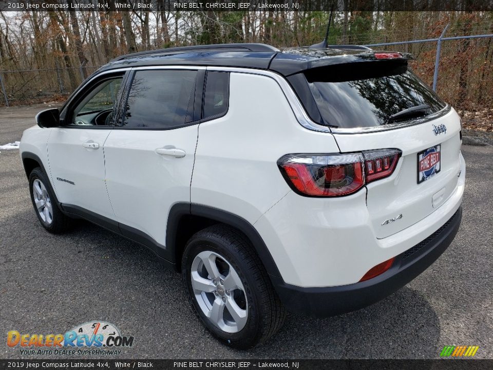 2019 Jeep Compass Latitude 4x4 White / Black Photo #4