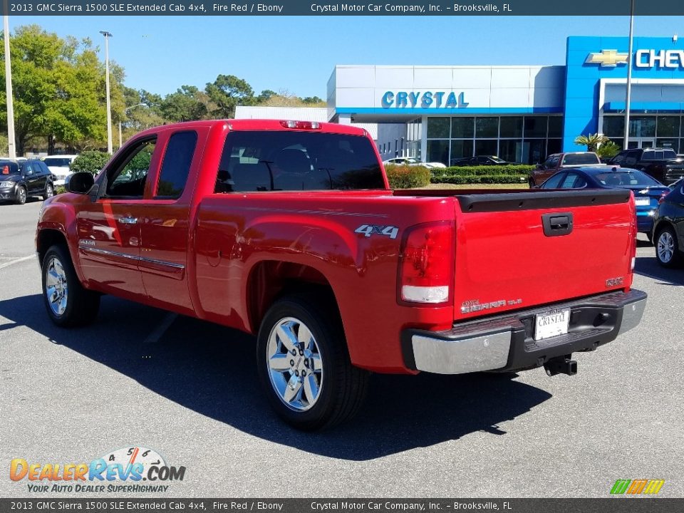 2013 GMC Sierra 1500 SLE Extended Cab 4x4 Fire Red / Ebony Photo #3