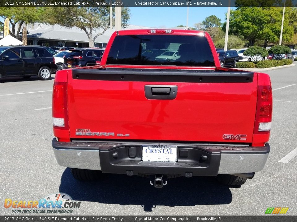 2013 GMC Sierra 1500 SLE Extended Cab 4x4 Fire Red / Ebony Photo #4